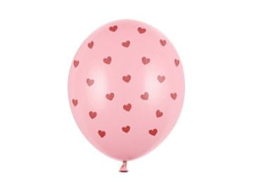 PartyDeco Baloni 30 cm, srca, pastelno ružičasti (1 pakiranje / 50 kom.)
