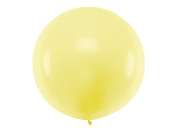 PartyDeco Okrugli balon 1m, pastelno svijetložuti