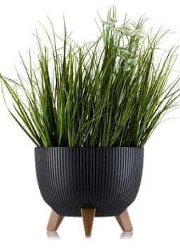 Rosa linea ECO tegla za cvijeće crna 29xv18 cm