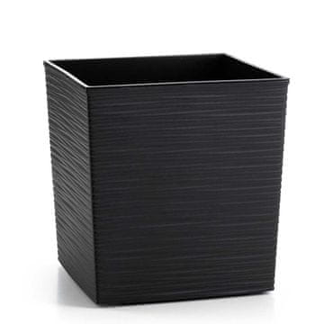 Flore Riflo crna saksija za cvijeće v25x25 cm