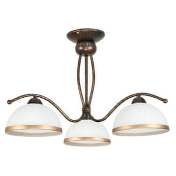 It Stropna lampa crna staro zlato bijela abažur RENOS 1-872