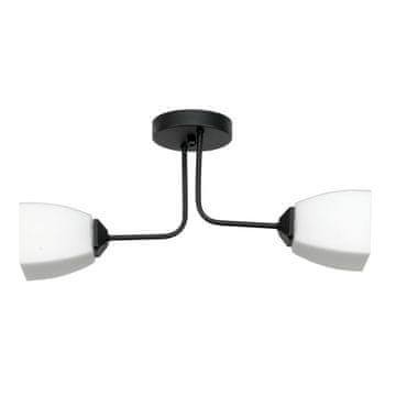 It VISEĆA STROPNA LAMPA CRNA KLASIČNA STAKLENA LAMPA BIJELA 15-488 TRAPIC
