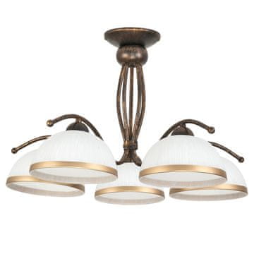 It Stropna lampa crna starozlatna bijela abažur RENOS 1-870