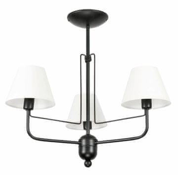 It Crna stropna lampa s bijelim sjenilom ERIS 7-862