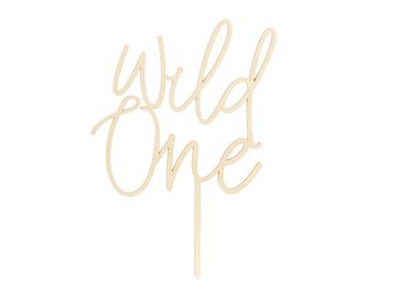 PartyDeco Drveni ukras Wild One, 22 cm