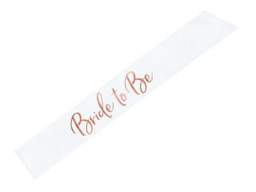 PartyDeco Lenta za buduću mladenku, bijela, 75 cm