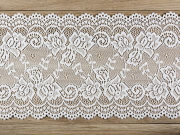 PartyDeco Čipka, prljavobijela, 0,15 x 9 m (1 kom. / 9 m)