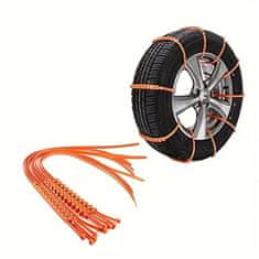 JOIRIDE® Univerzalni auto lanci za snijeg, 10 kom, brzo postavljanje, tihi i izdržljivi, za gume 175–295 mm | NIFTCHAINS