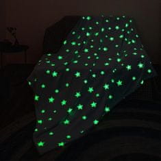 VIVVA® Čarobna, svjetleća, plišana deka, hipoalergena, 150x200 cm, mekana i topla, glow in the dark, za djecu | BLANKGLOW