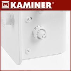 Kamin 2500W WIFI pametni stakleni električni konvektorski grijač LCD + aplikacija i daljinski upravljač bijeli