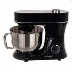 Ruhhy 2300W planetarni robotski mikser s dodirnim zaslonom LCD 6L s grijanom posudom crne boje