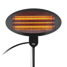 Teesa Infracrveni električni grijač za terasu od 2000 W s 3 postavke IPX4