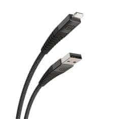Scosche Strikeline heavy-duty kabel USB-A na lightning, 1.2m, sivi