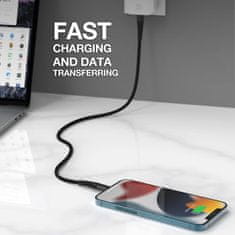 Scosche Strikeline heavy-duty kabel USB-A na lightning, 1.2m, sivi