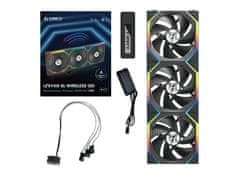 Lian Li UNI FAN SL bežični ventilator, 120 mm, PWM, ARGB, 3-dijelni, crni + kontroler (12SL1W1B)