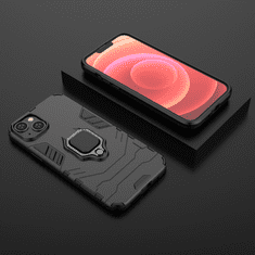 LENUO Ovitek Armor za iPhone 15 Plus, crn