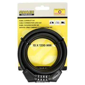 Benson brava za bicikl s kodom, 120 cm (14354)