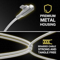 Scosche StrikeLine USB-C na pravokutni Lightning kabel, bijeli