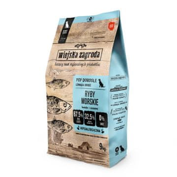 Wiejska Zagroda WIEJSKA ZAGRODA Morska riba Crunchy M hrana za pse 9 kg