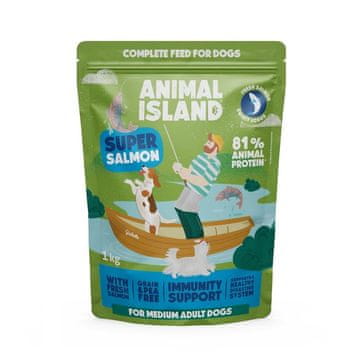 Animal ANIMAL ISLAND Salmon losos suha hrana za pse, 1 kg