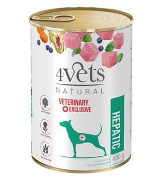 4VETS 4VETS Natural Hepatic Dog - mokra hrana za pse - 400 g
