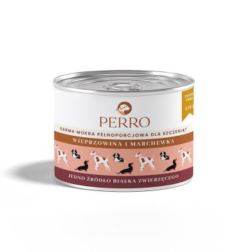 Perro PERRO Junior Svinjetina s mrkvom - mokra hrana za pse - 410g