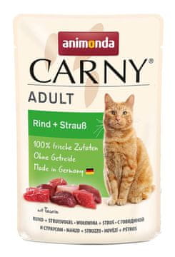 Animonda Animonda Carny Adult vrećica govedina, noj 85g