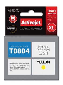 ActiveJet Activejet AE-804N tinta (zamjena za Epson T0804; Supreme; 13,5 ml; žuta)