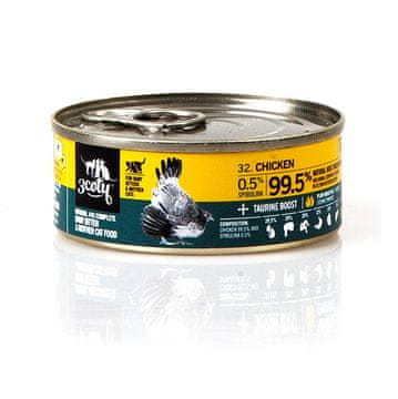 slomart 3COTTY mokra hrana za mačiće i mačke dojilje, Piletina s spirulinom, 80g