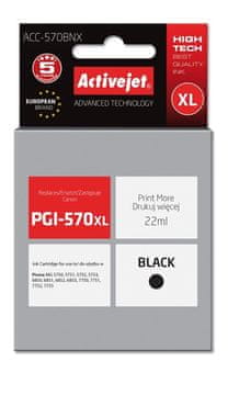 ActiveJet Activejet ACC-570BNX XL zamjenska tinta za Canon PGI-570XLBk, crna, 22 ml