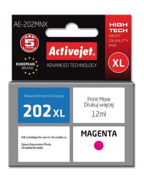 ActiveJet Zamjenska tinta Activejet AE-202MNX za Epson 202XL H34010, 12ml, magenta