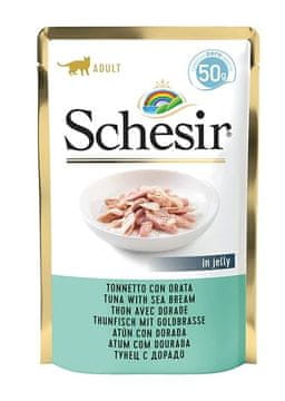 slomart Schesir za mačke single dish tuna s doradom 50g