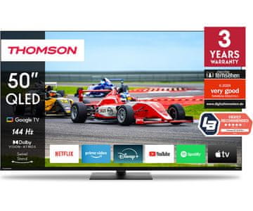 Thomson 50QG7S14 4K UHD QLED PRO TV, 126 cm (50&quot;), GoogleTV, 144Hz, pametni daljinski