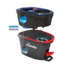Vileda Vileda H2prO rotirajuća krpa - crvena, plava, crna, mikrovlakna, teleskopska drška
