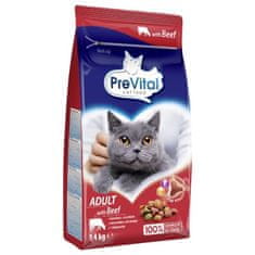 PreVital Prevital -z govedinom suha hrana - potpuna hrana za odrasle mačke - 1,4kg