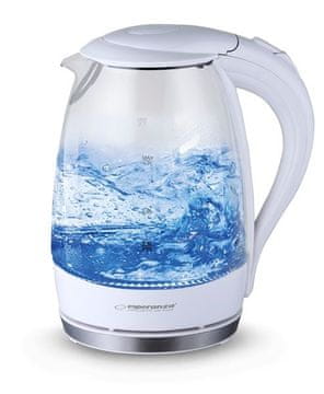 ESP Esperanza EKK011W električni kuhalo, 1.7L, 2200W, prozirno/bijelo