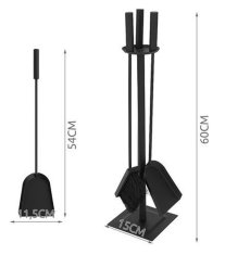 Kaminer Set pribora za kamin 4 u 1 (8786)
