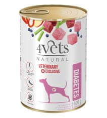 4VETS 4VETS Natural Diabetes Dog - mokra hrana za pse - 400 g