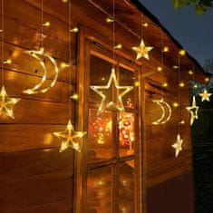 HOME & MARKER® Vanjska dekorativna LED svjetla sa zvijezdama i mjesecom, vodootporna praznična rasvjeta | STARRYSKY