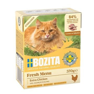 Bozita BOZITA Fresh Menu Sterilised Piletina - mokra hrana za mačke - 370g