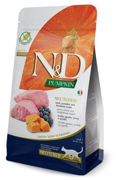 Farmina Farmina n&d pumpkin cat lamb&blueberry neutered - suha hrana za mačke - 300 g