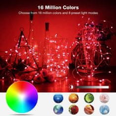 HOME & MARKER® LED božićna rasvjeta 5 m s glazbenom sinkronizacijom, pametne vodootporne lampice | SPARKLED