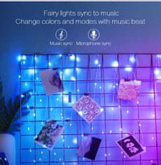 HOME & MARKER® LED božićna rasvjeta 5 m s glazbenom sinkronizacijom, pametne vodootporne lampice | SPARKLED