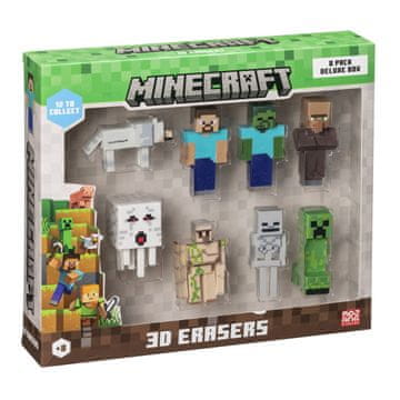 slomart MINECRAFT 3D gumice za brisanje - 8 komada (DELUXE BOX VER.A)
