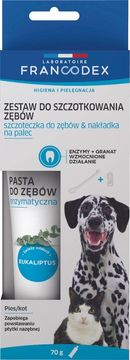 Francodex FRANCODEX četkica i pasta za zube za pse i mačke - 70g