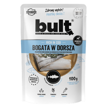 BULT Bult mokra hrana za psa Bakalar vrećica 100g Potpuna hrana