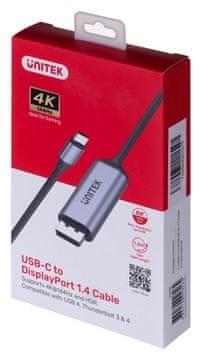 Unitek Unitek kabel adapter usb-c - dp 1.4 8k 60hz 1,8m