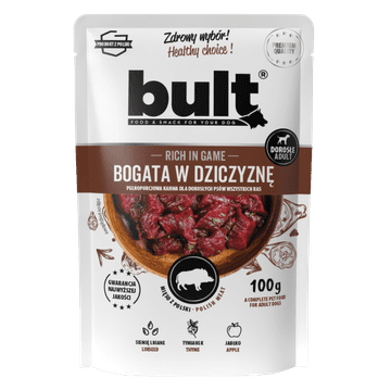 BULT BULT mokra hrana za psa s divljači, vrećica 100g, potpuna obroka