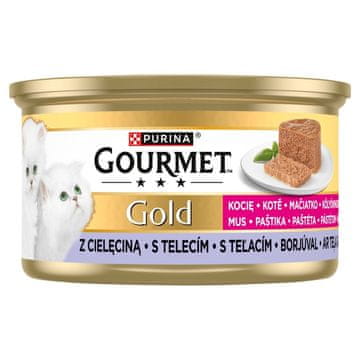slomart Purina gourmet gold kitten - mus s teletinom 85g