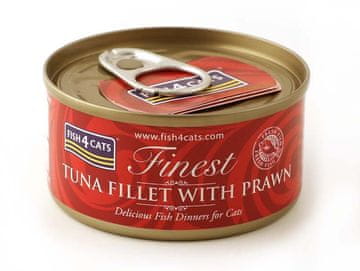 Fish4Dogs Fish4cats finest filet s tunom i škampima 70g